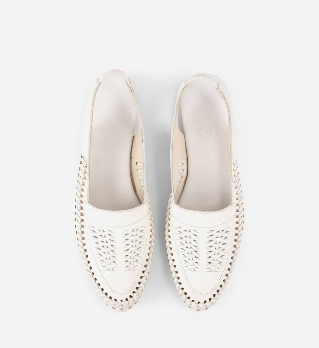 Braided Leather Slingback Flat Shoes for Girls