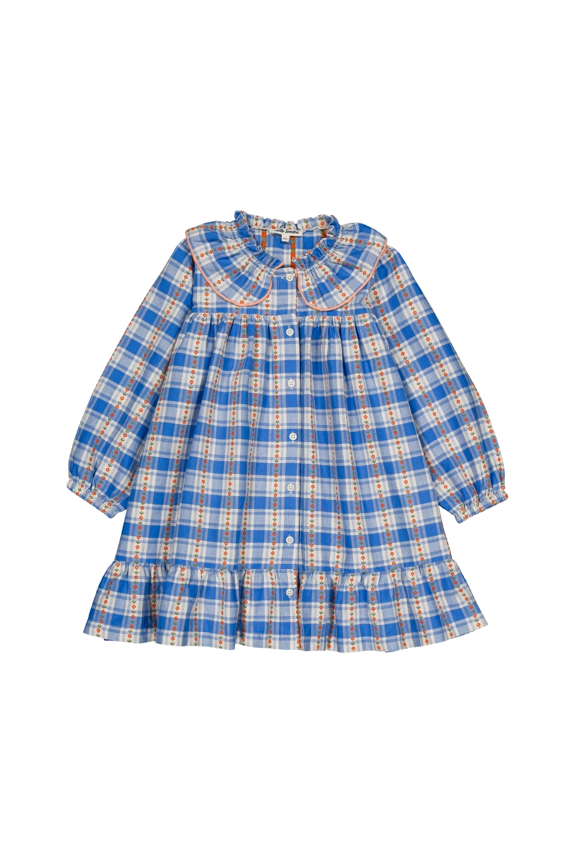 Lalie Smoked Dress Gingham Blue