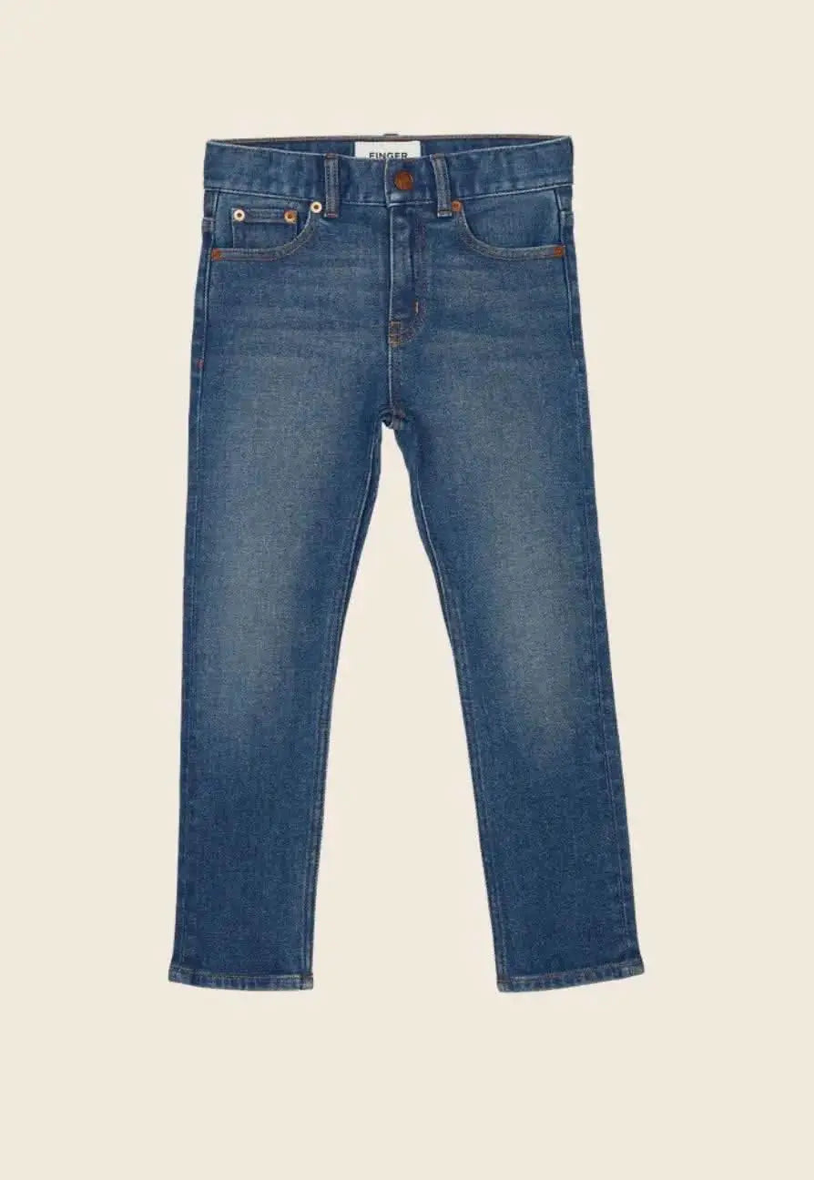 Ewan Vintage Blue Denim - 5 Pocket Comfort Fit Jeans Finger in the nose | Zirkuss 
