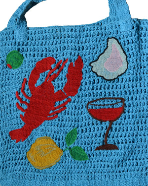 Fruits Frais crochet bag - blue