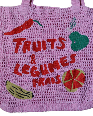 Fruits Frais crochet bag - pink