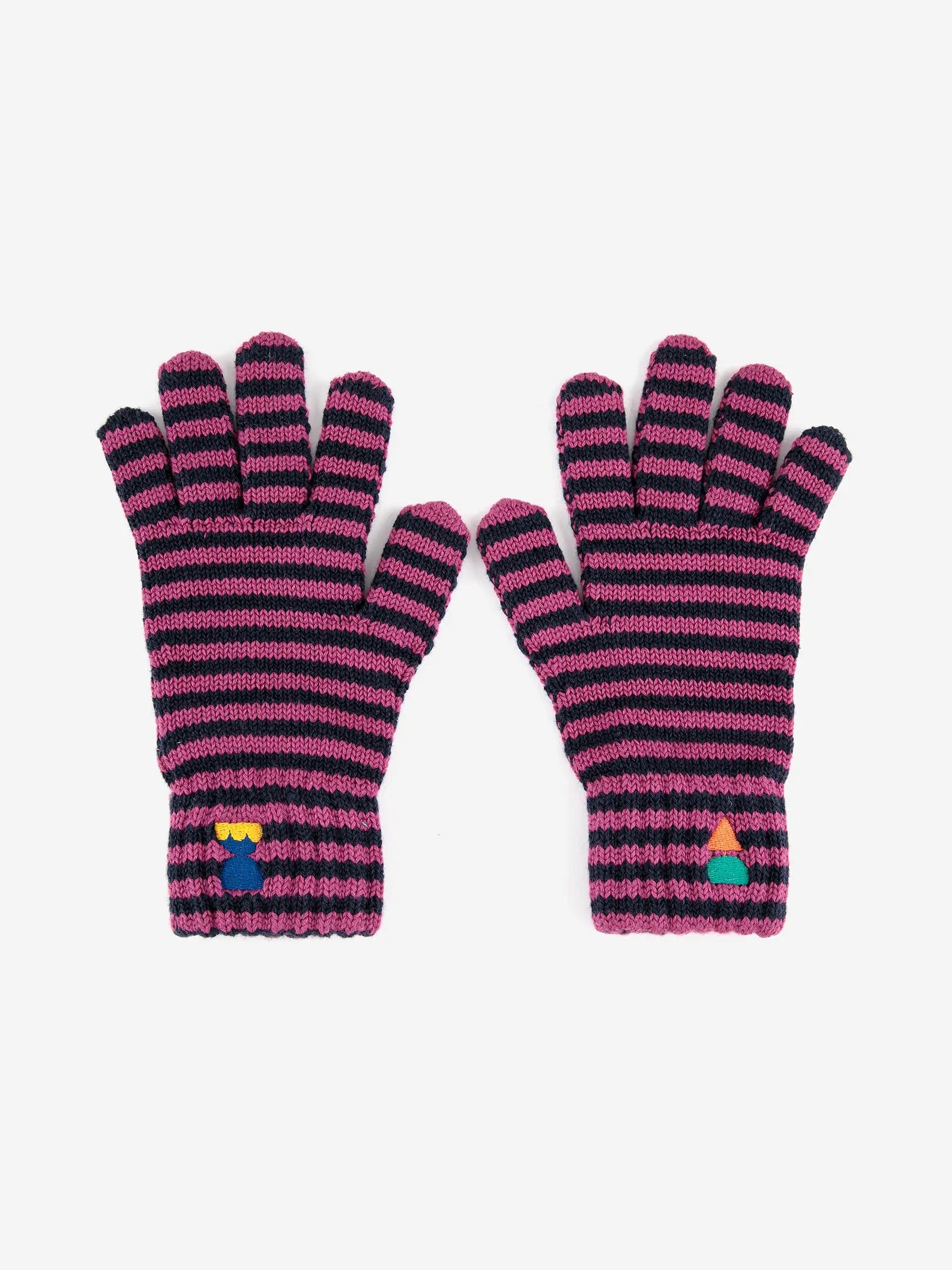 Gestreifte Strickhandschuhe „Funny Friends“