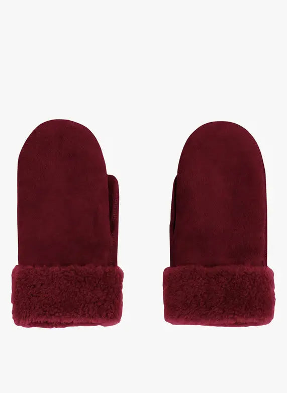 Gloves Sheepskin Woman Bordeaux
