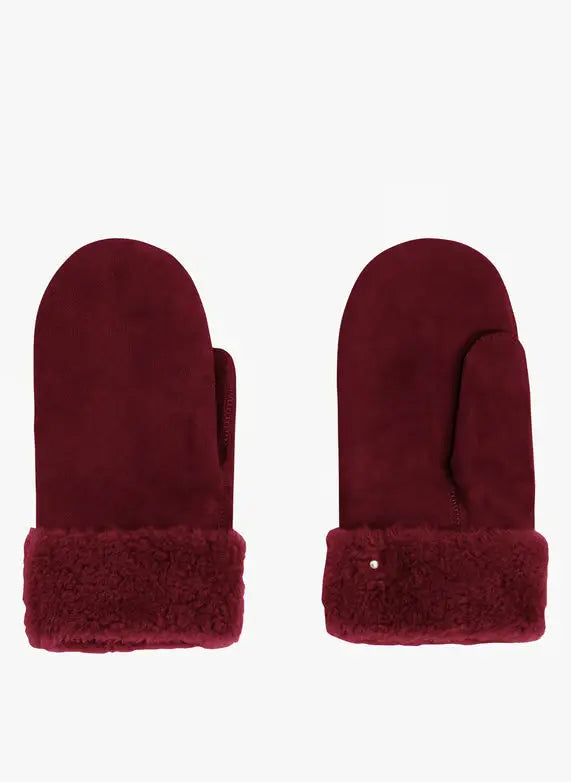 Gloves Sheepskin Woman Bordeaux