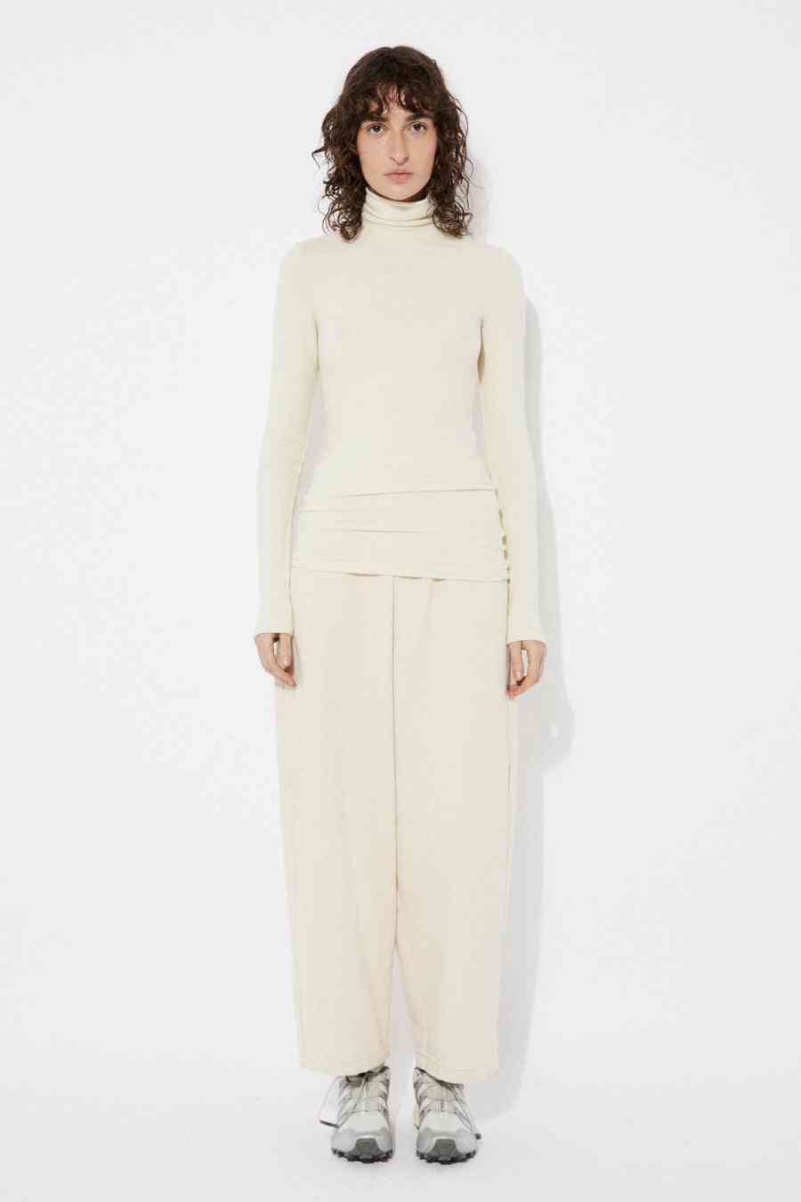 Horo Langarm T-Shirt Creme 