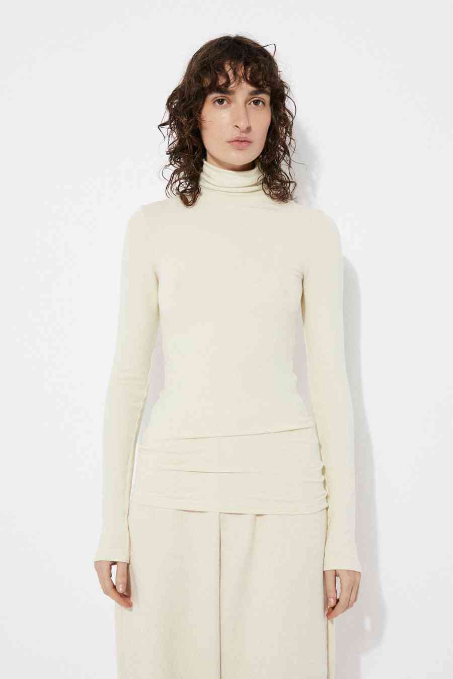 Horo Langarm T-Shirt Creme 