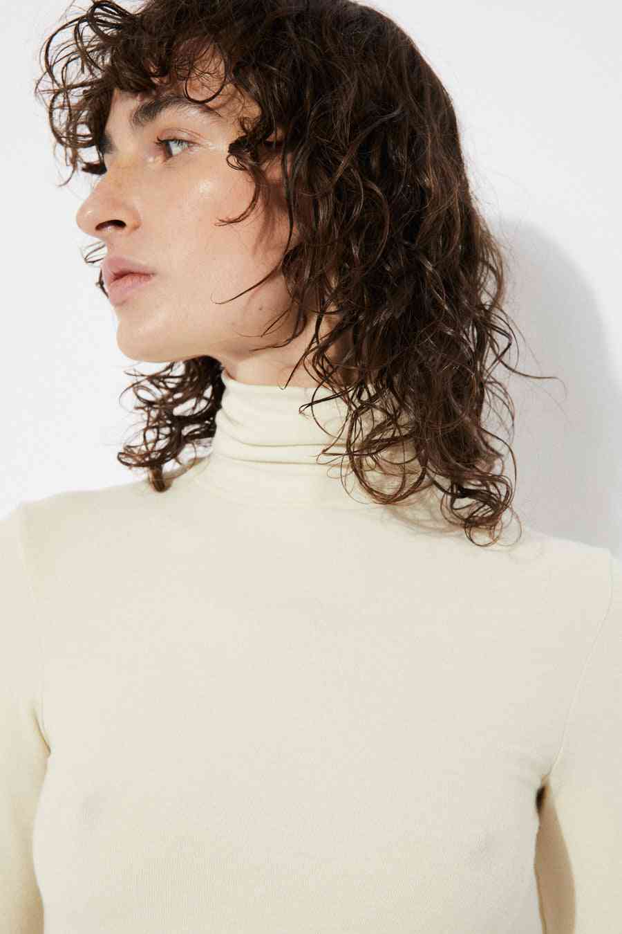 Horo Langarm T-Shirt Creme 