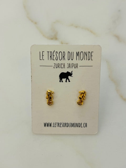 CHENNAI Earrings Sea Horse Gold