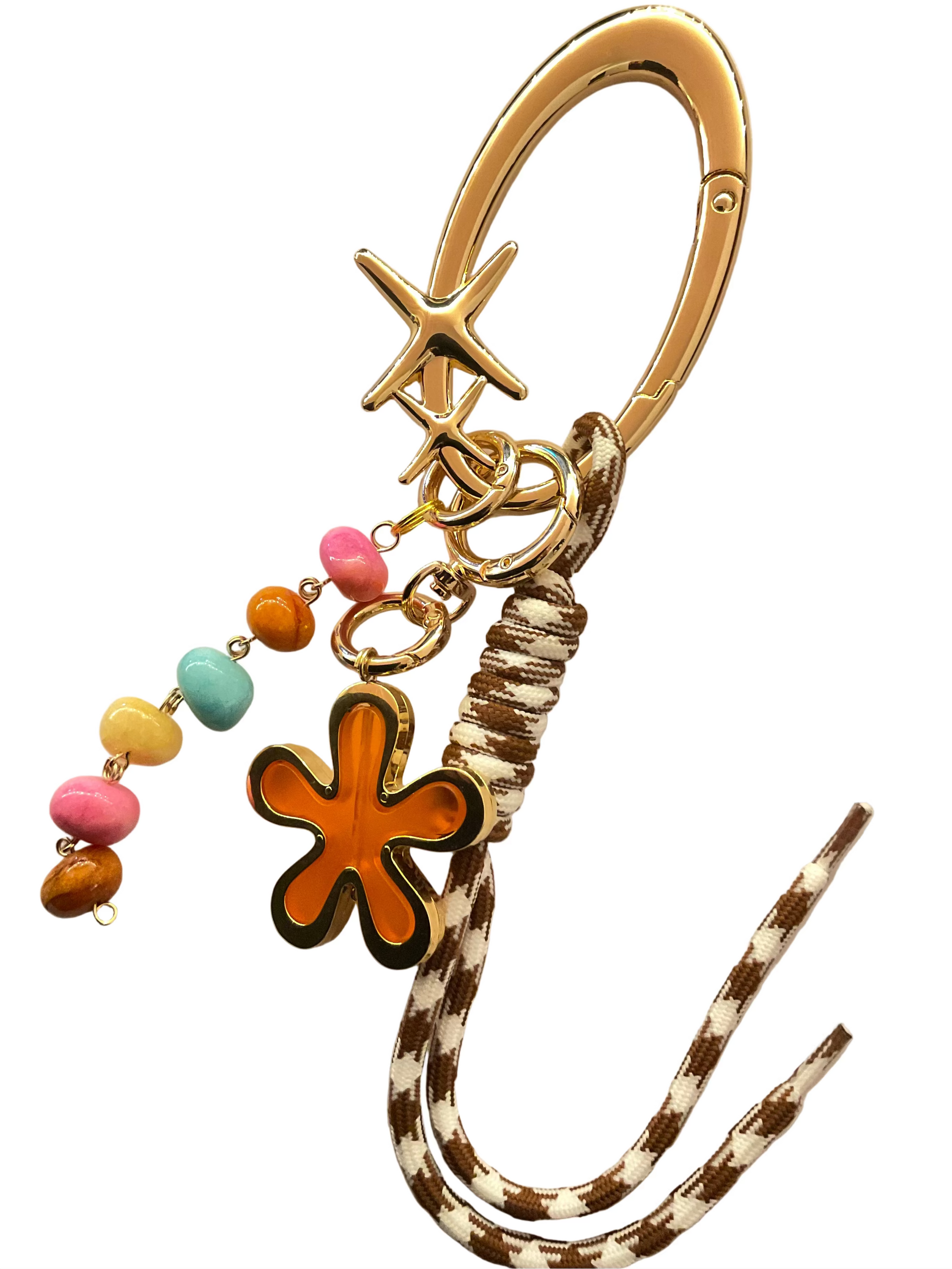 Felah Keychain Retro Sunburst Charm