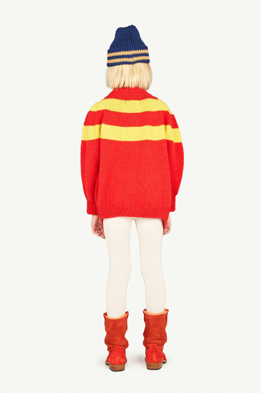 Toucan Kids Sweater Cardigan Red Logo