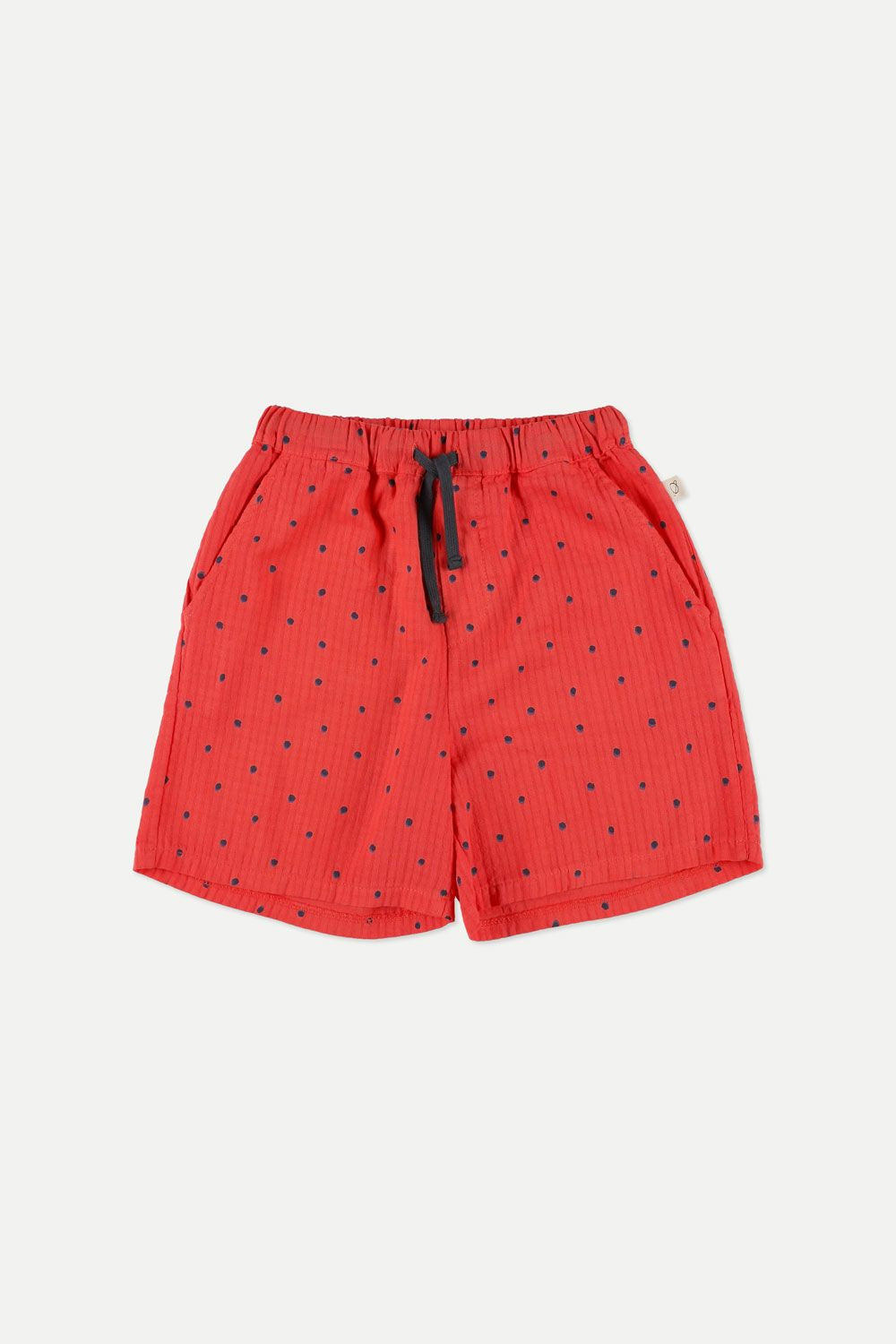 Andrew Bermudashorts aus Musselin mit Polka Dots Rosa/Rubin