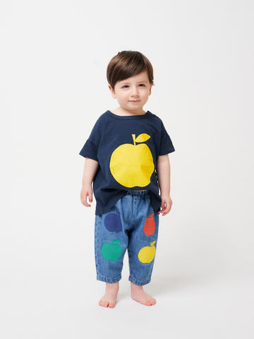 Baby Poma multicolor denim pants
