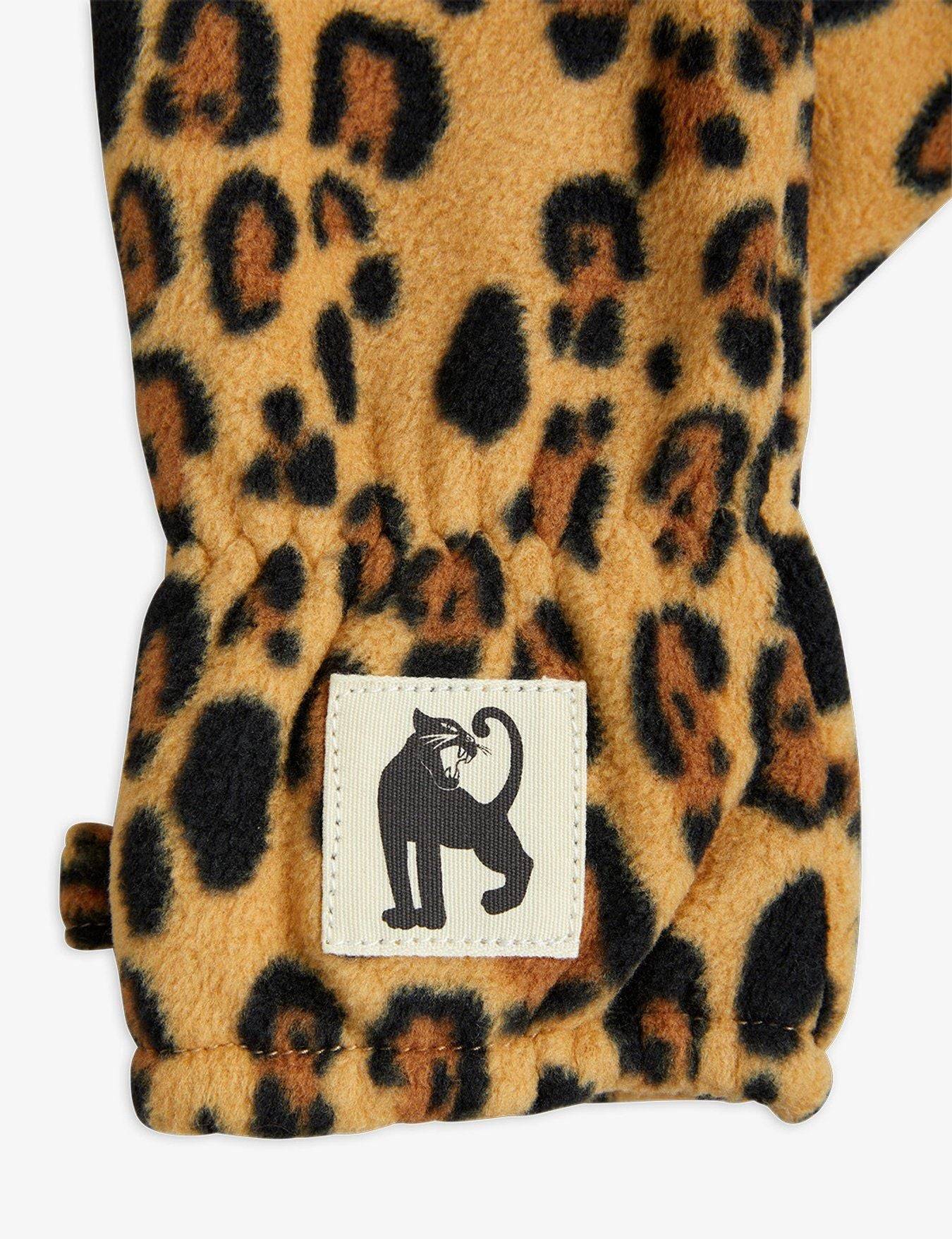 Leopard Fleece Hnadschuhe