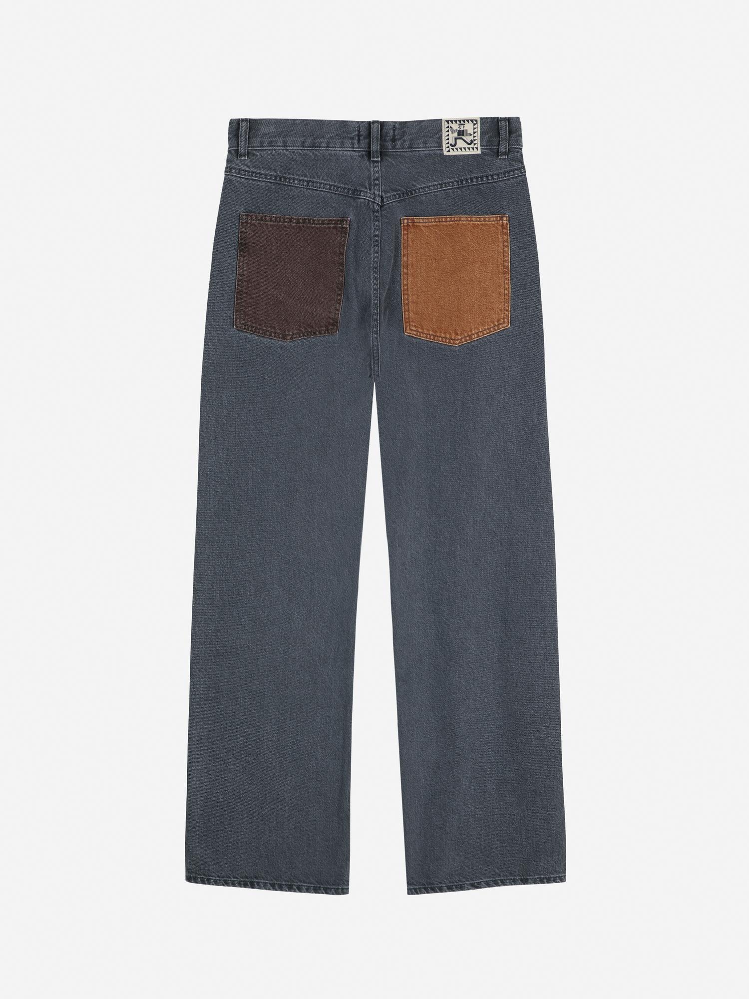 Color Block Relaxed Jeans
