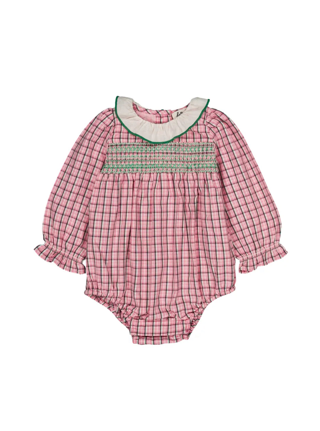 Amande Pink Check Romper