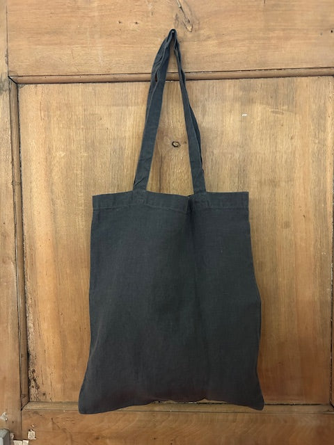 Linen Tote Bag Dark Grey