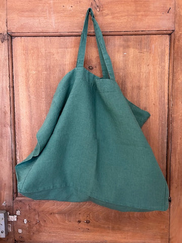 Linge Particulier Linen Bag Large Emerald Green
