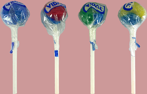 Lollipop's blau, grün, rot