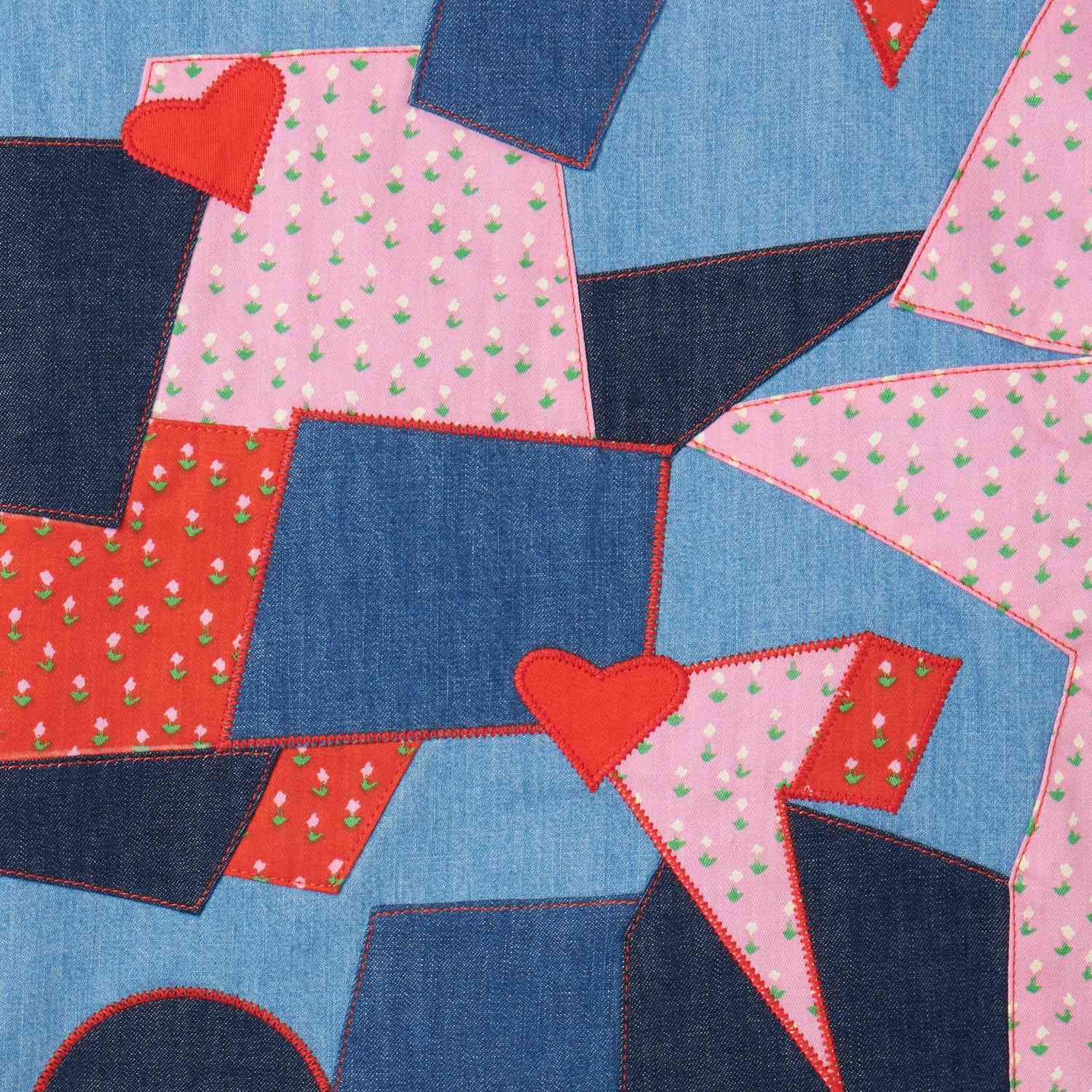 Patchwork-Jeansjacke