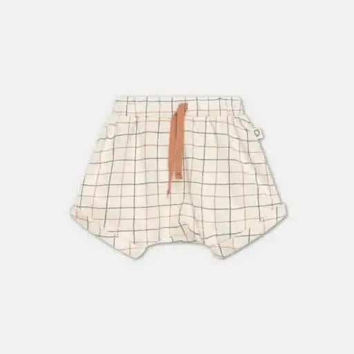 Karierte Krepp-Baby-Shorts