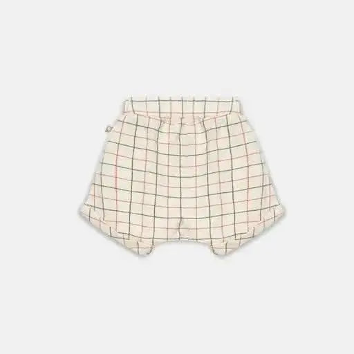 Karierte Krepp-Baby-Shorts