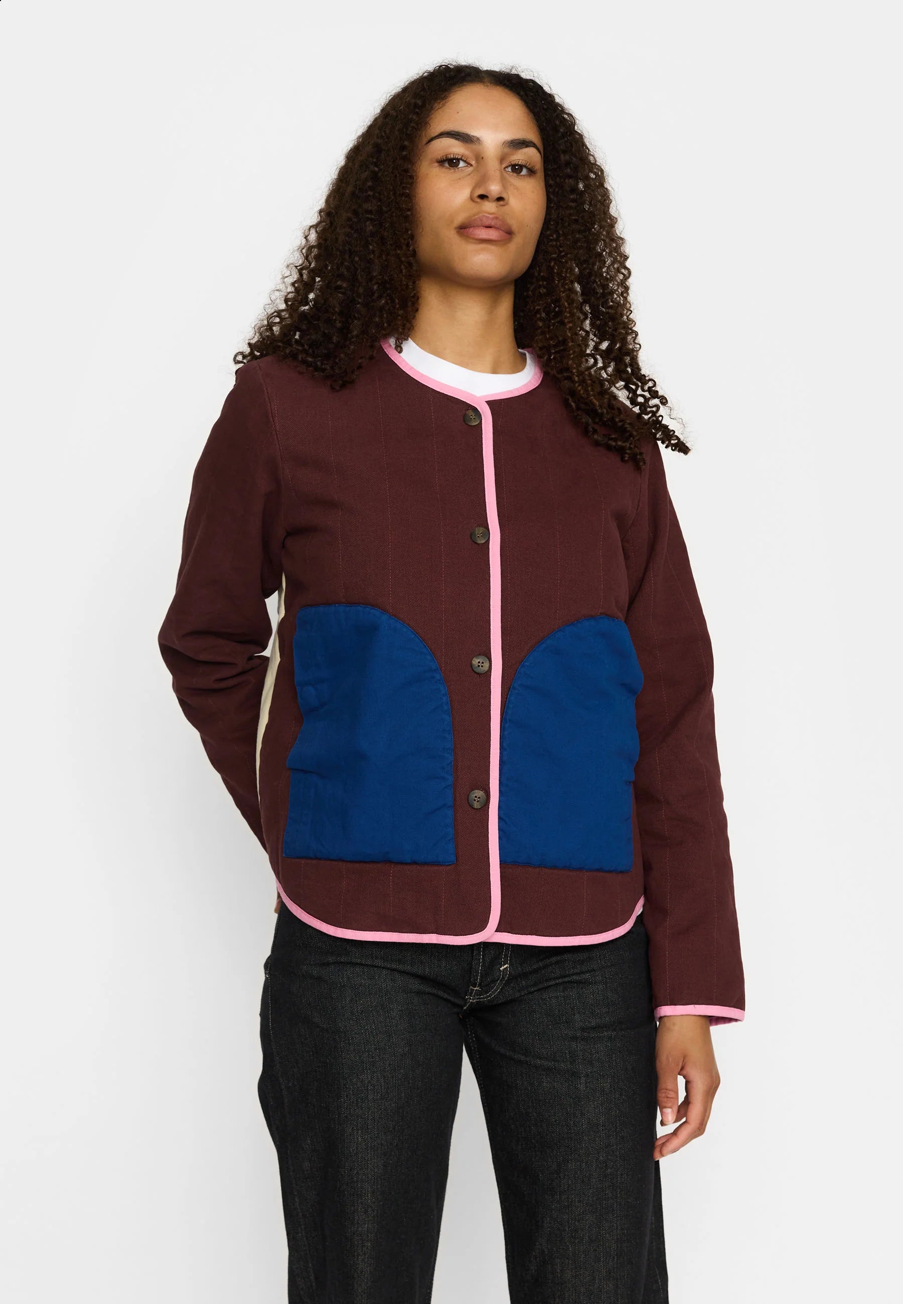 Quilted Jacket Burgundy