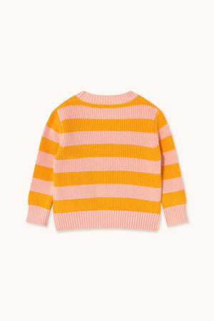 Stripes Knit Sweater yellow/ pastel pink