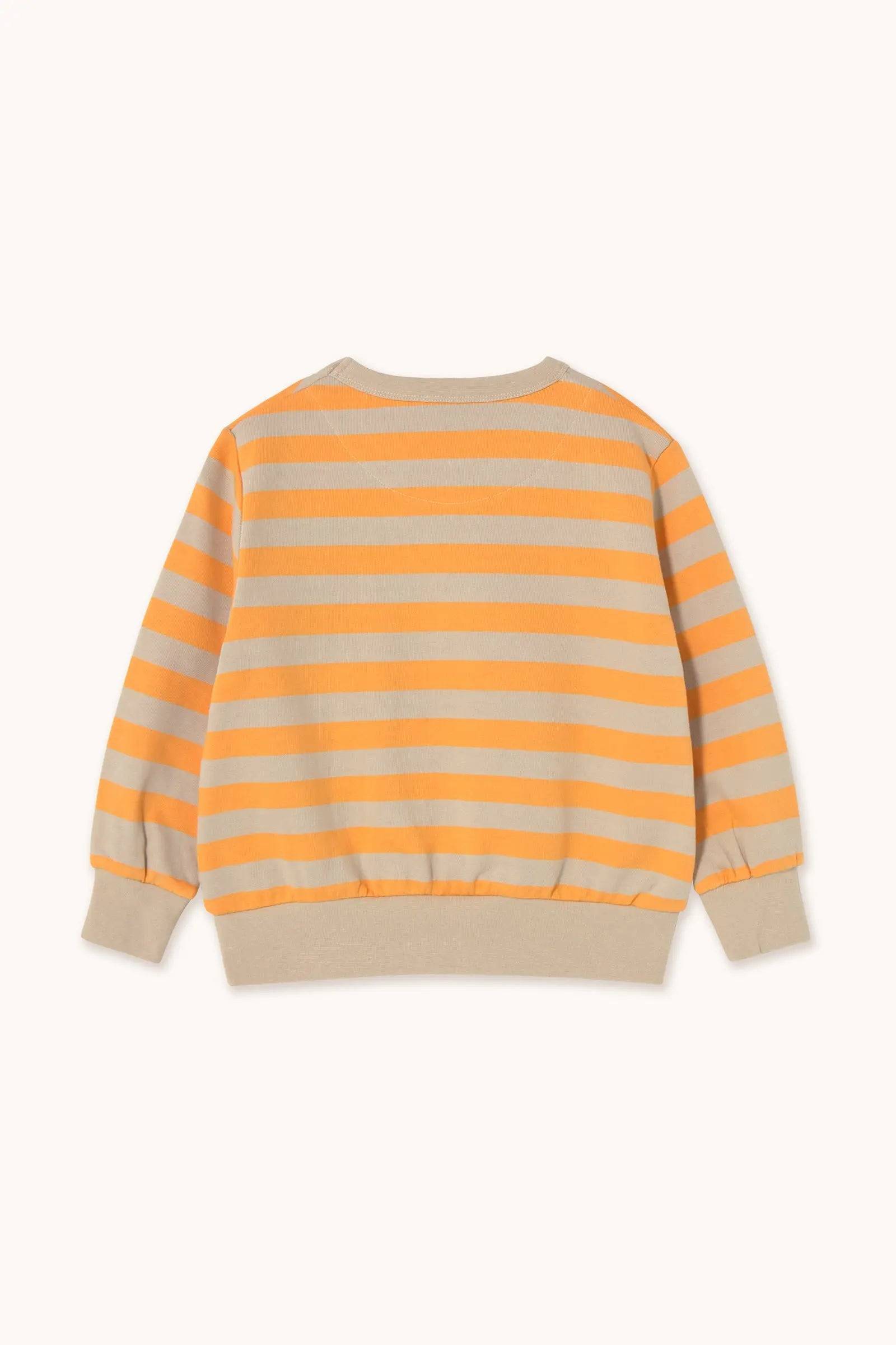 Streifen Sweatshirt orange/ dunkelvanille