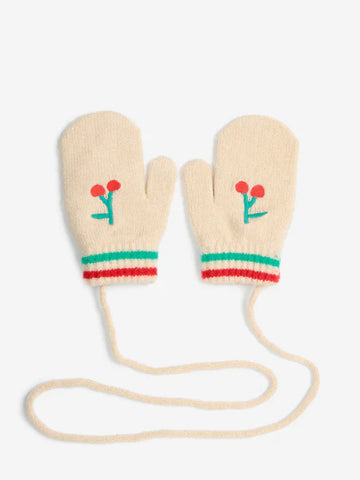 Baby Cherry Knitted Mittens