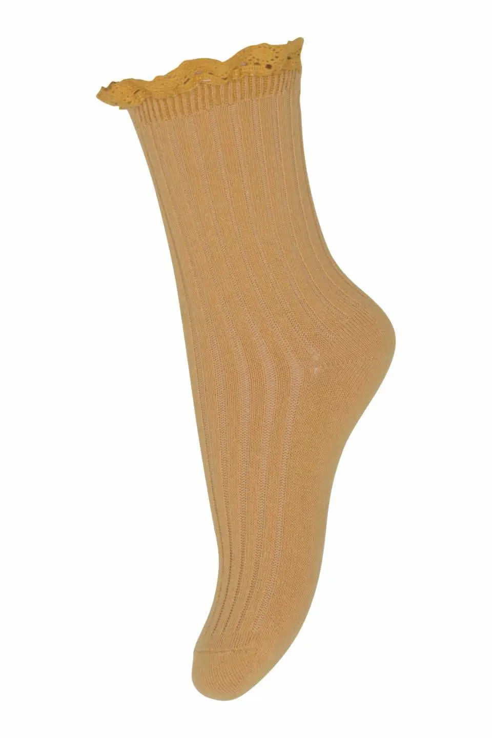 Julia Socks With Lace Ochre mp Denmark | Zirkuss 