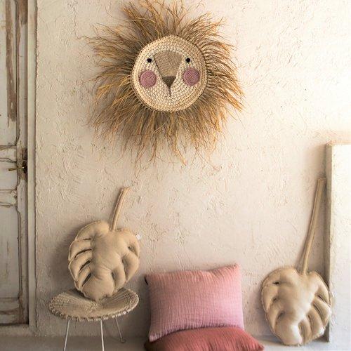 Wall Deco Lion Crochet Big Pink - Zirkuss