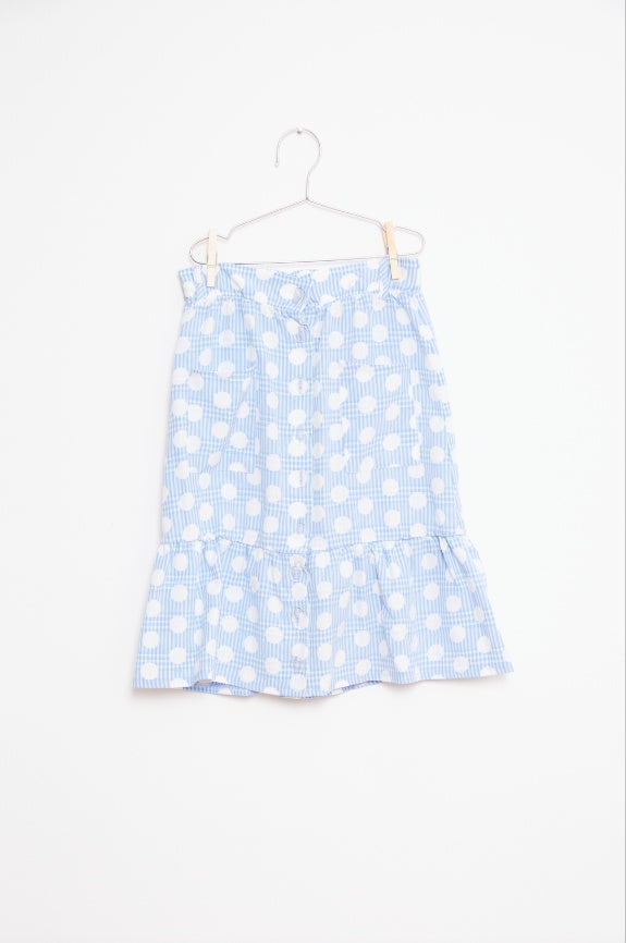 Skirt Women Dots Blue - Zirkuss