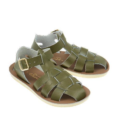 Salt-Water Sandals Shark Swimmer Olive - Zirkuss