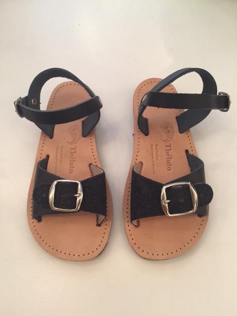 Theluto Sandals Kids Angie Black Glitter - Zirkuss