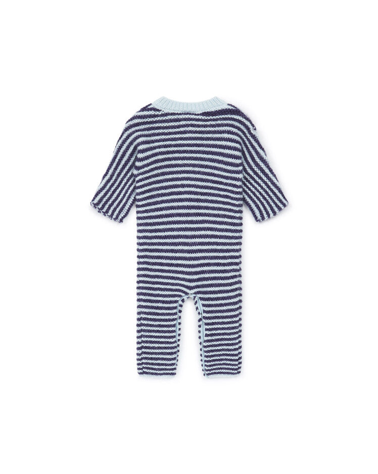 Striped Wool Baby Romper Blue Baby BonTon | Zirkuss 