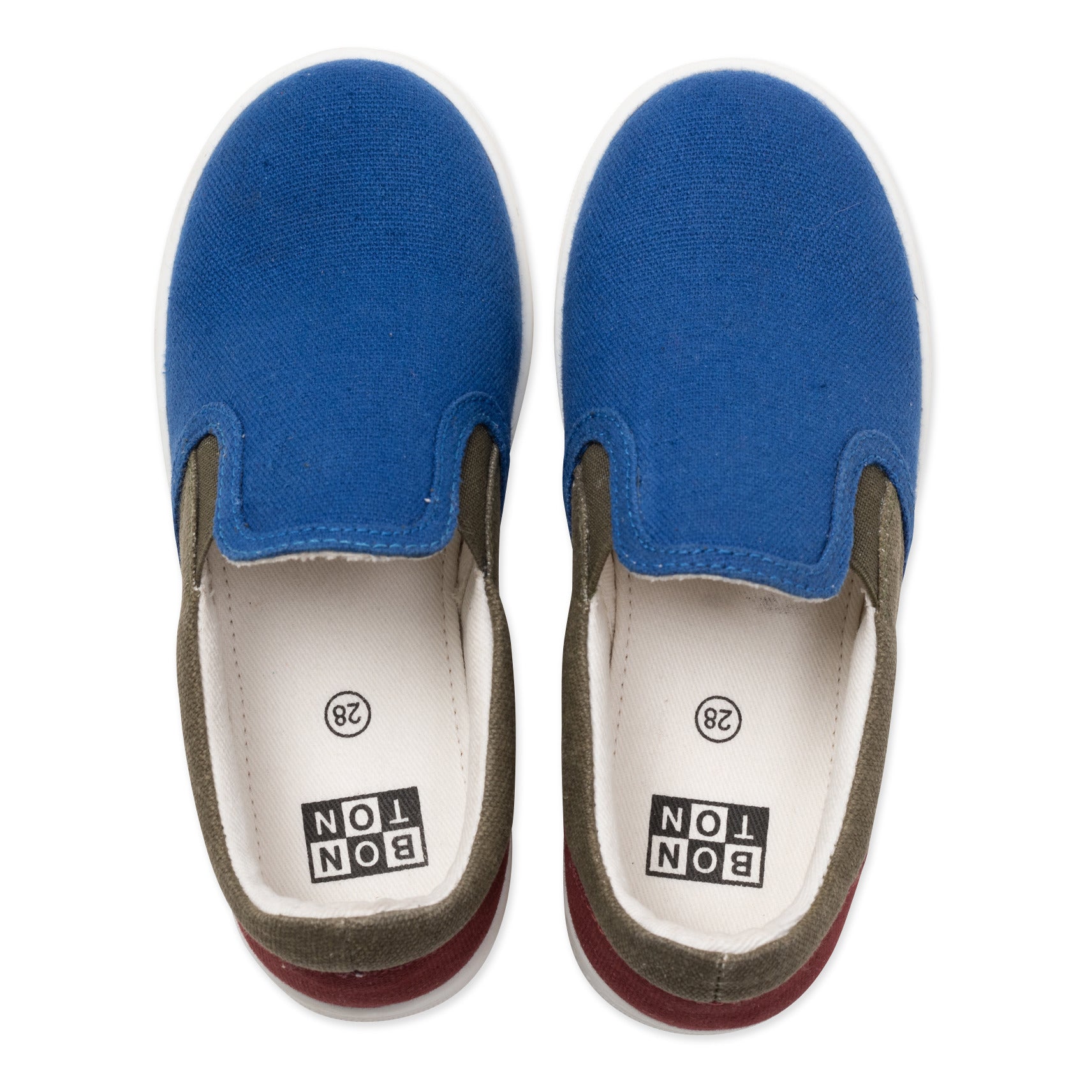 Bonton Tricolour Slip Ons Blue - Zirkuss